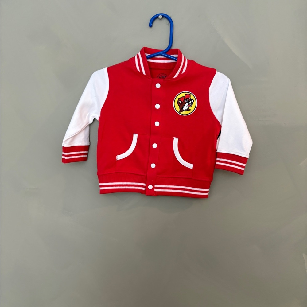 Kids Red and White Varsity Jacket